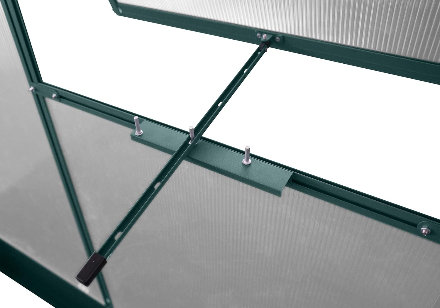 Hanover HANGRNHSP8X6-GRN 8 x 6-Ft. Polycarbonate Walk-in Greenhouse, Natural/Silver