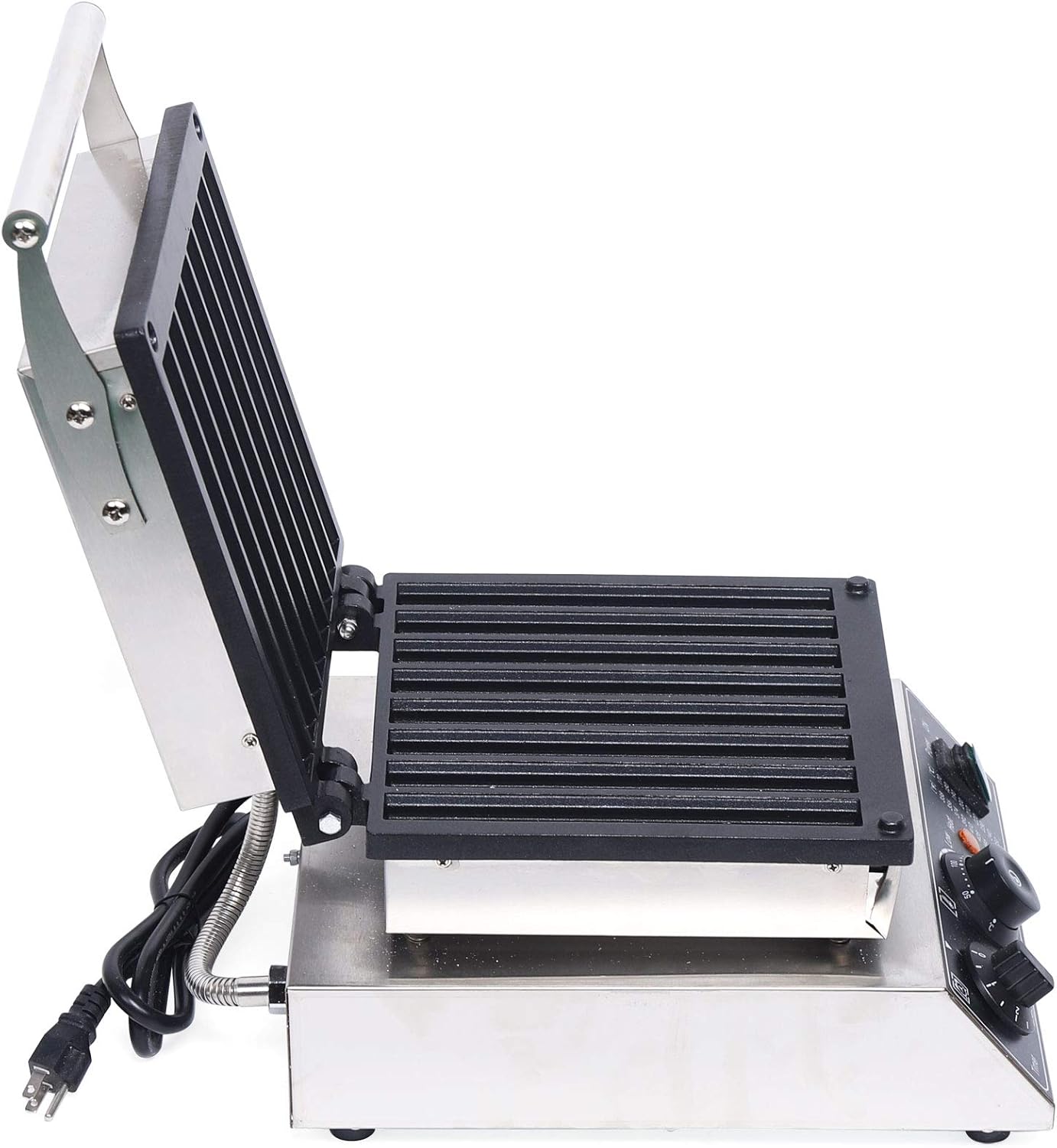 1500W 8 Churro Maker Machine, Stainless Steel Electric Waffle Maker Muffin Machine Baker Machine, Commercial Belgian Waffle Maker with Teflon Coating, 50~300℃ Temp for Restaurant Bakeries