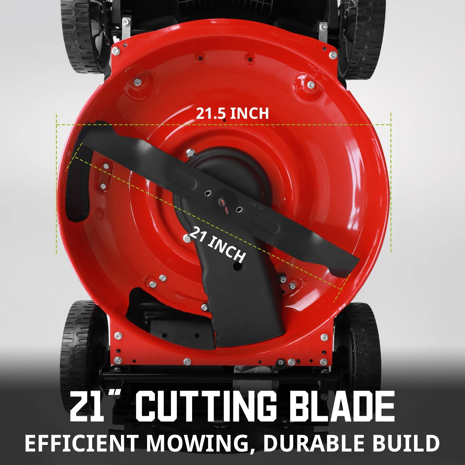 PowerSmart Gas Lawn Mower, 170cc Self-Propelled, 21 inches Cutting Blade, Quick Fold & Unfold Design
