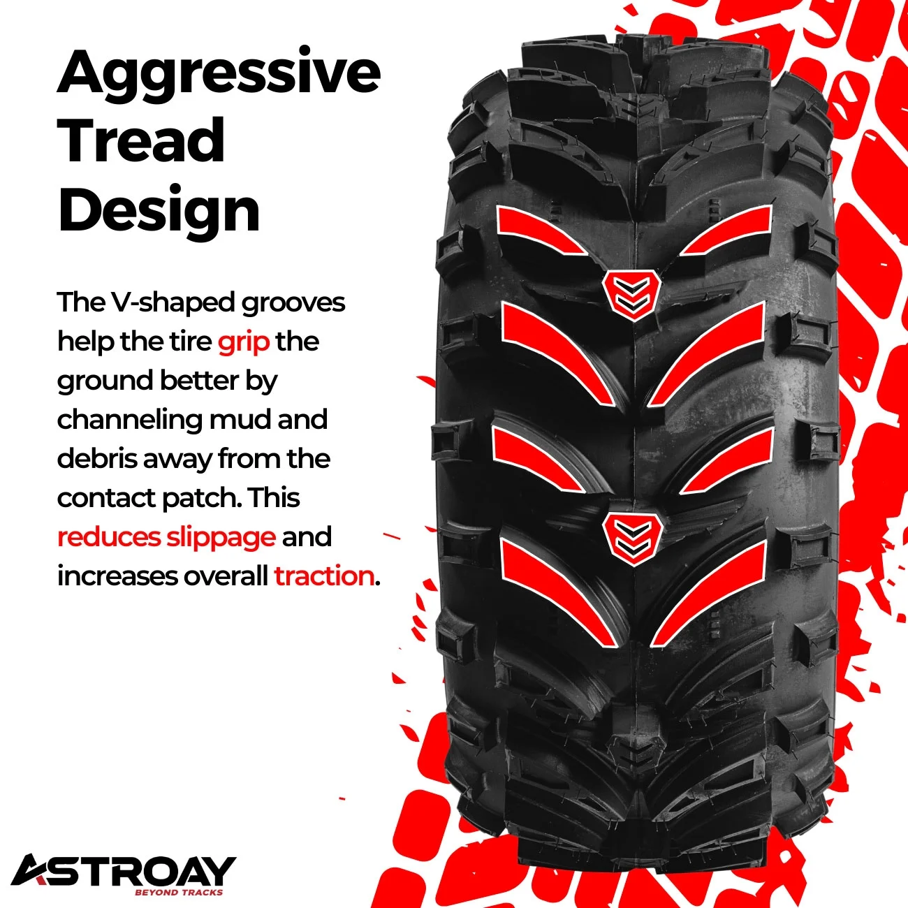 27 x 12 - 12 Astroay Maxx Plus Utility ATV/UTV Tire