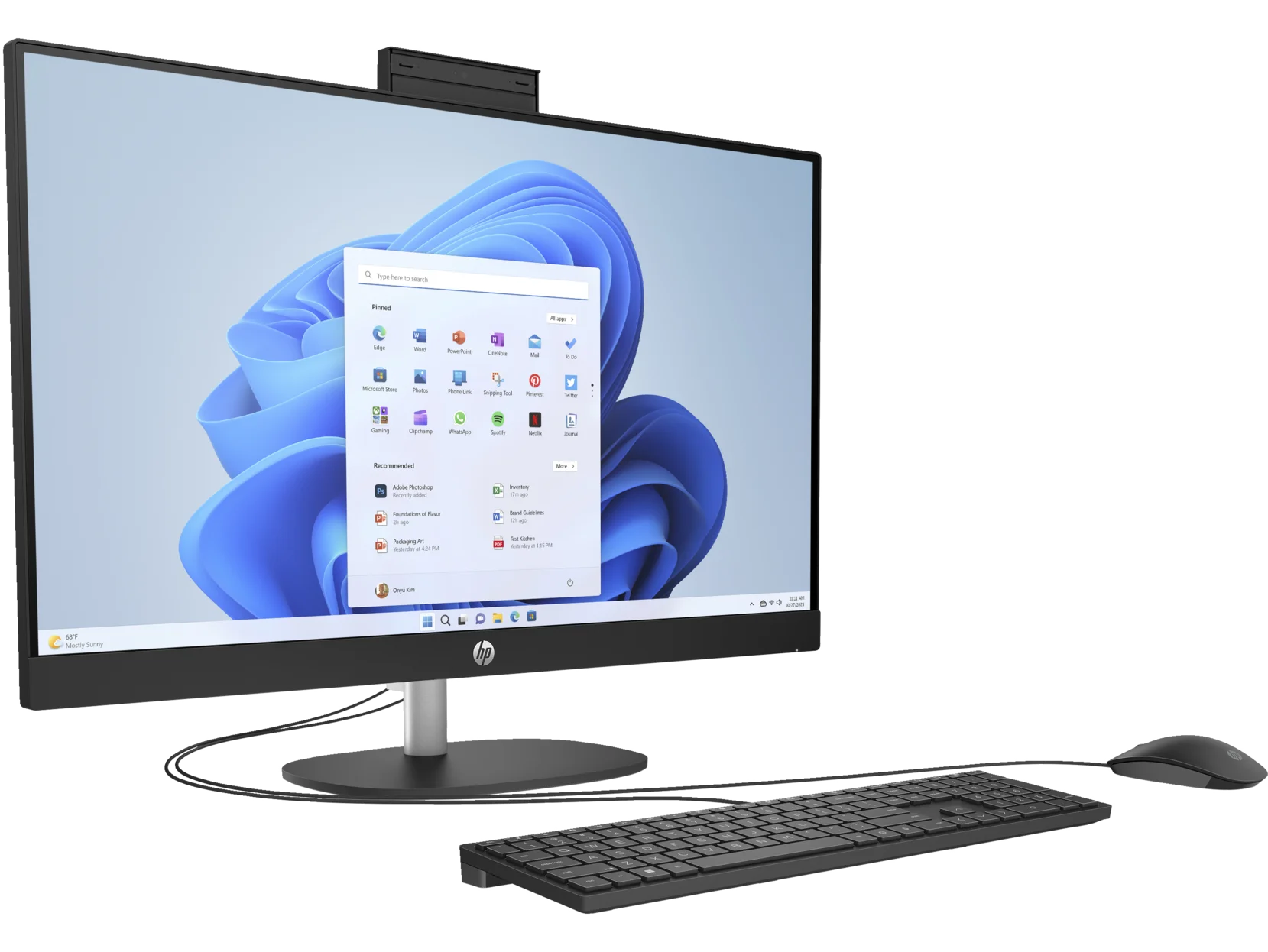 HP Essential All-in-One Computer 27" FHD AMD Ryzen 7, 16 GB; 1 TB SSD  Windows
