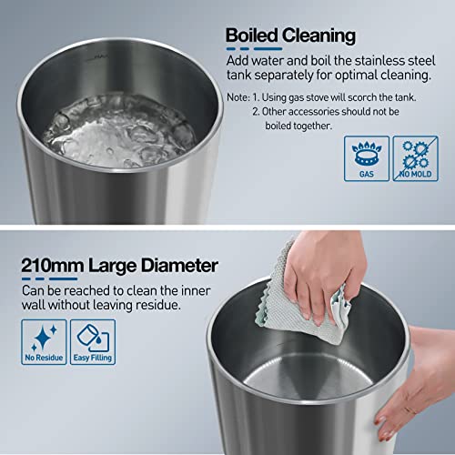 RIMOO Ultrasonic Cool Mist Humidifier with Stainless Steel Tank