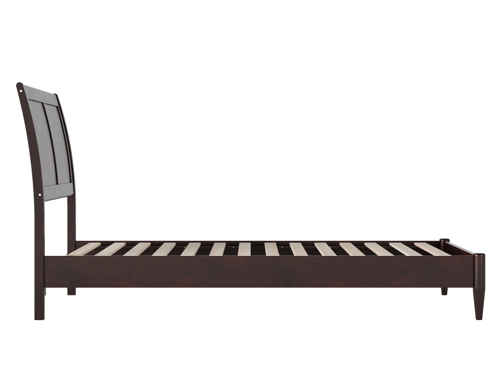 AFI Valencia Twin XL Solid Wood Low Profile Sleigh Platform Bed, Espresso