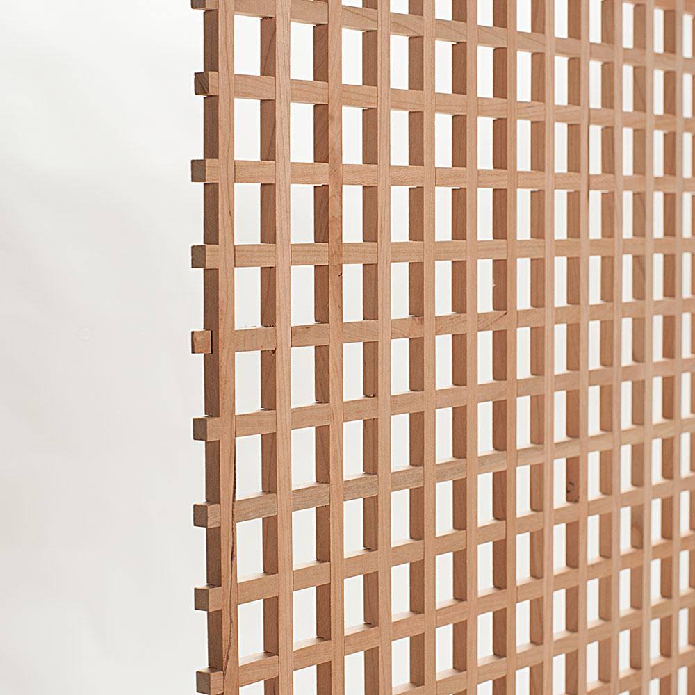 American Pro Decor 24 in. x 35-3/4 in. x 3/8 in. Unfinished Square Solid North American Cherry Lattice Panel Insert, Red