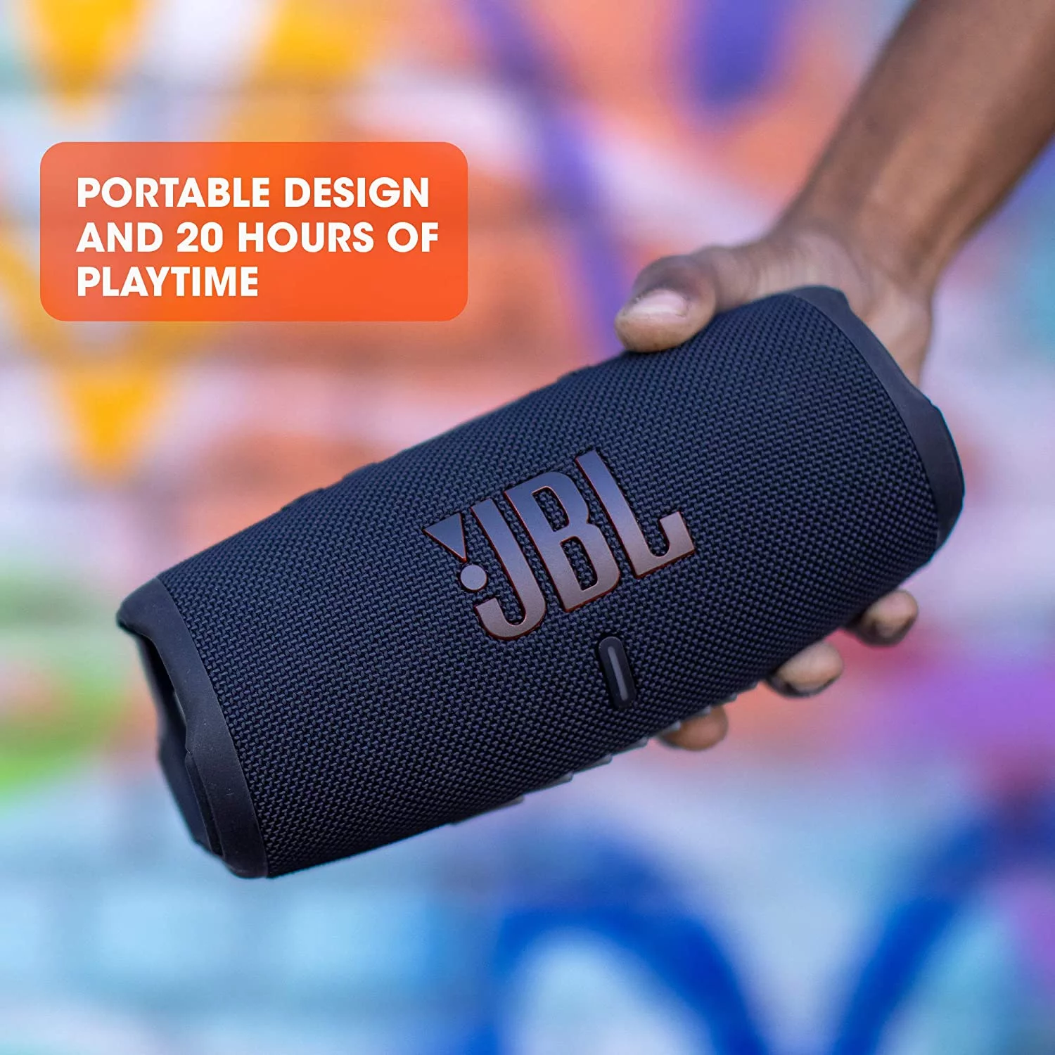 JBL Charge 5 Portable Waterproof Bluetooth Speaker with Powerbank (Blue)