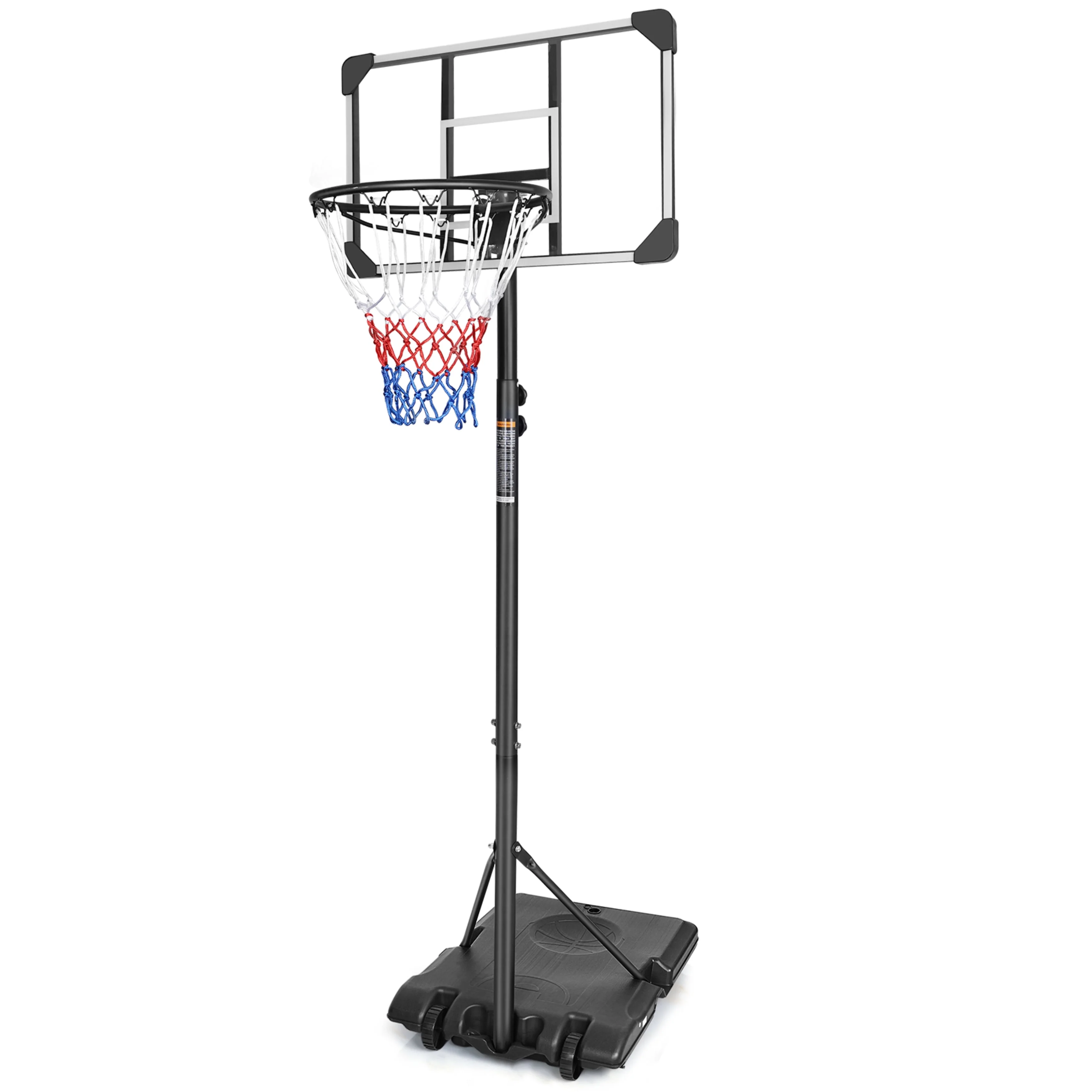 HooKung Portable Basketball Hoops Height Adjustable 5.6ft -7ft Basketball System 28'' Backboard with Wheels for Teenagers Youth Indoor Outdoor Use