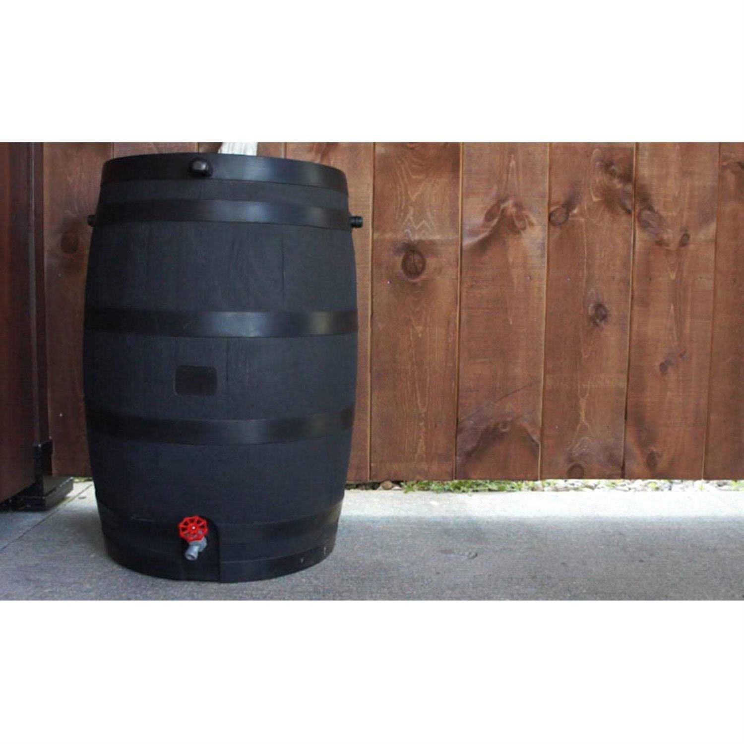 RTS Home Accents ECO 50 Gal. Black Recycled Polyethylene Rain Barrel - Shop Hardware Tools Online Store