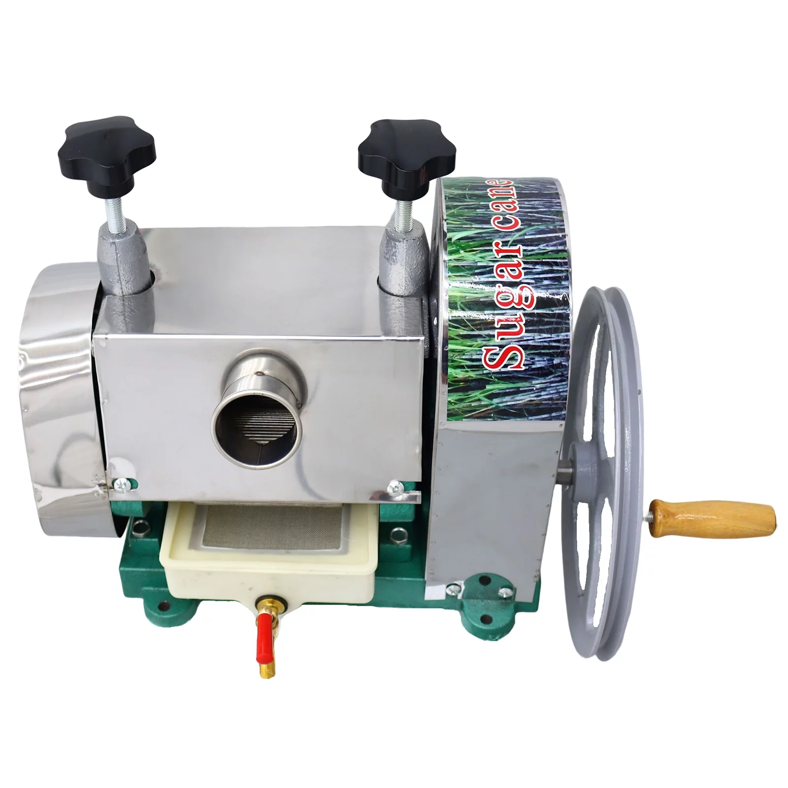 INTSUPERMAI Commercial Manual Sugar Cane Ginger Sweet Sorghum Masticating Juicer Press Two Knives