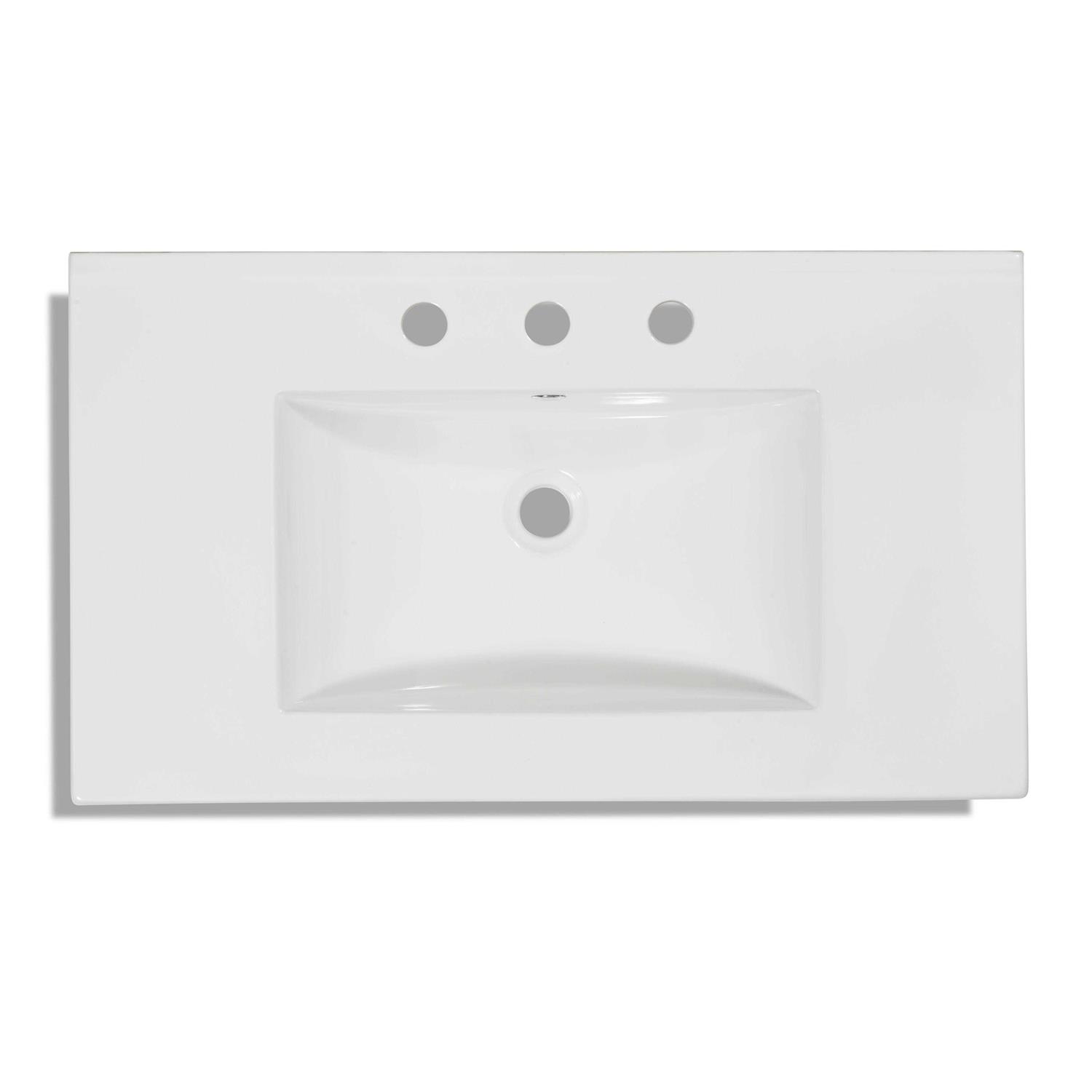 Saint Birch Single White Ceramic Bathroom Vanity Top With Sink - Shop Hardware Tools Online Store