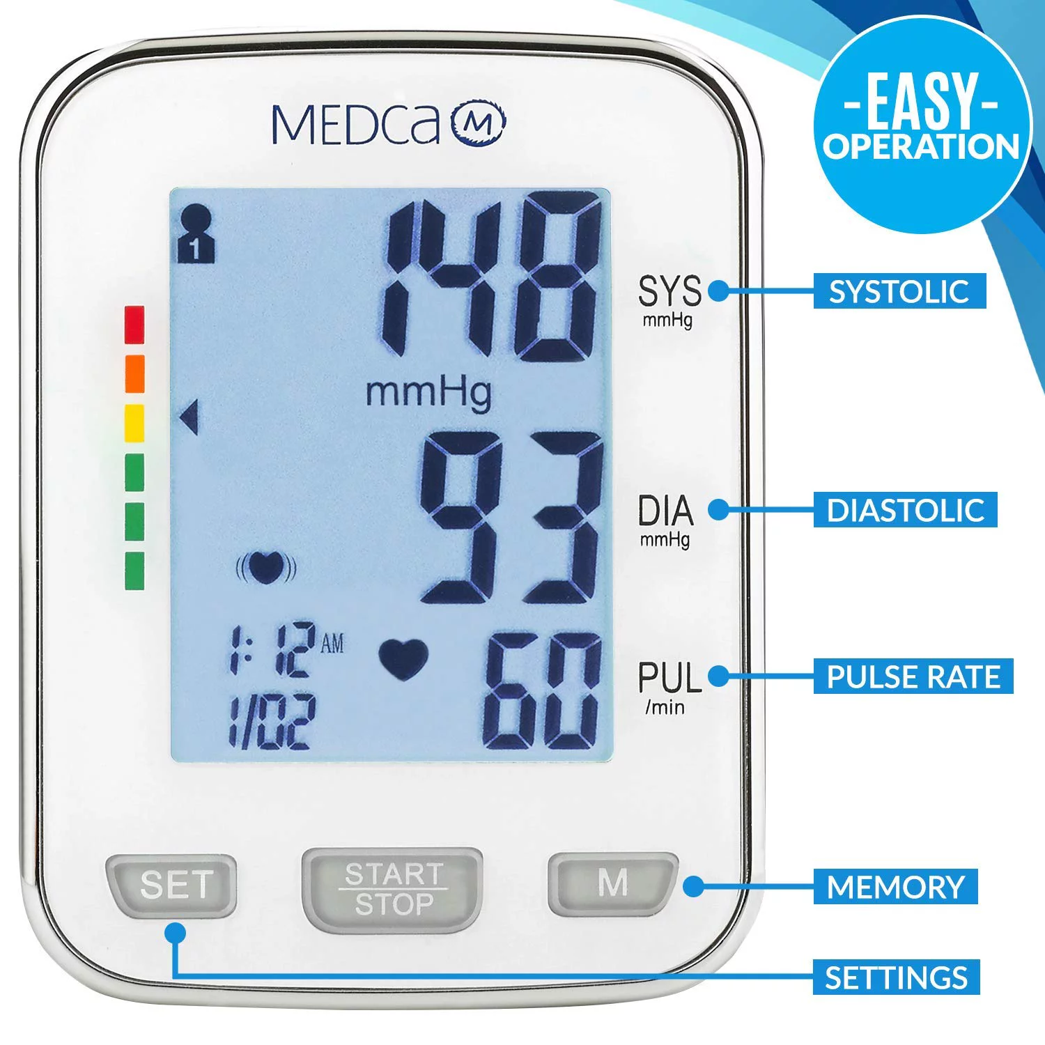 Blood Pressure Cuff Wrist with Monitor and Portable Fully Automatic BP Machine Band by MEDca - Curated Treasures Market