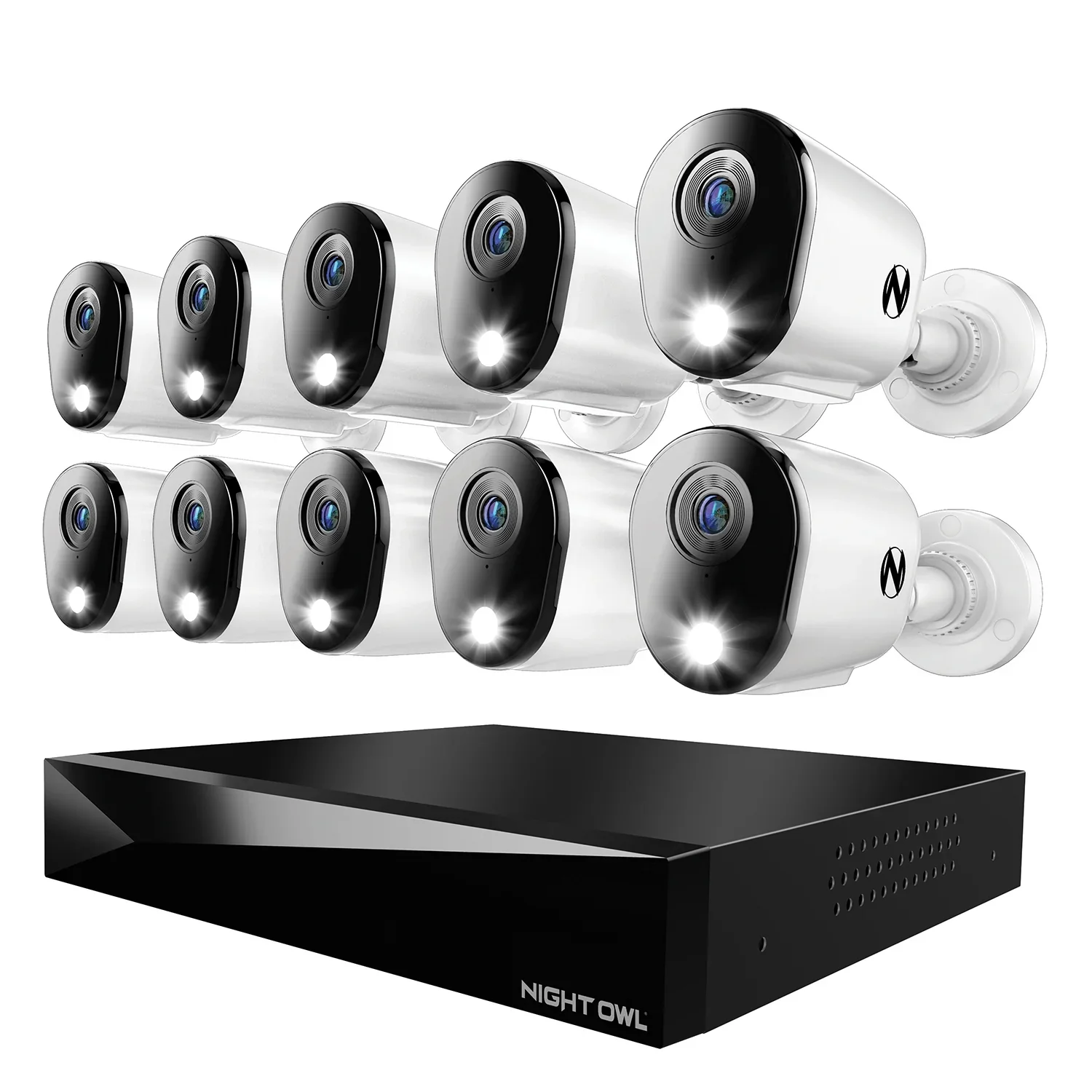 2-Way Audio 20 Channel DVR Security System with 2TB Hard Drive and 10 Wired 4K Deterrence Cameras - Curated Treasures Market