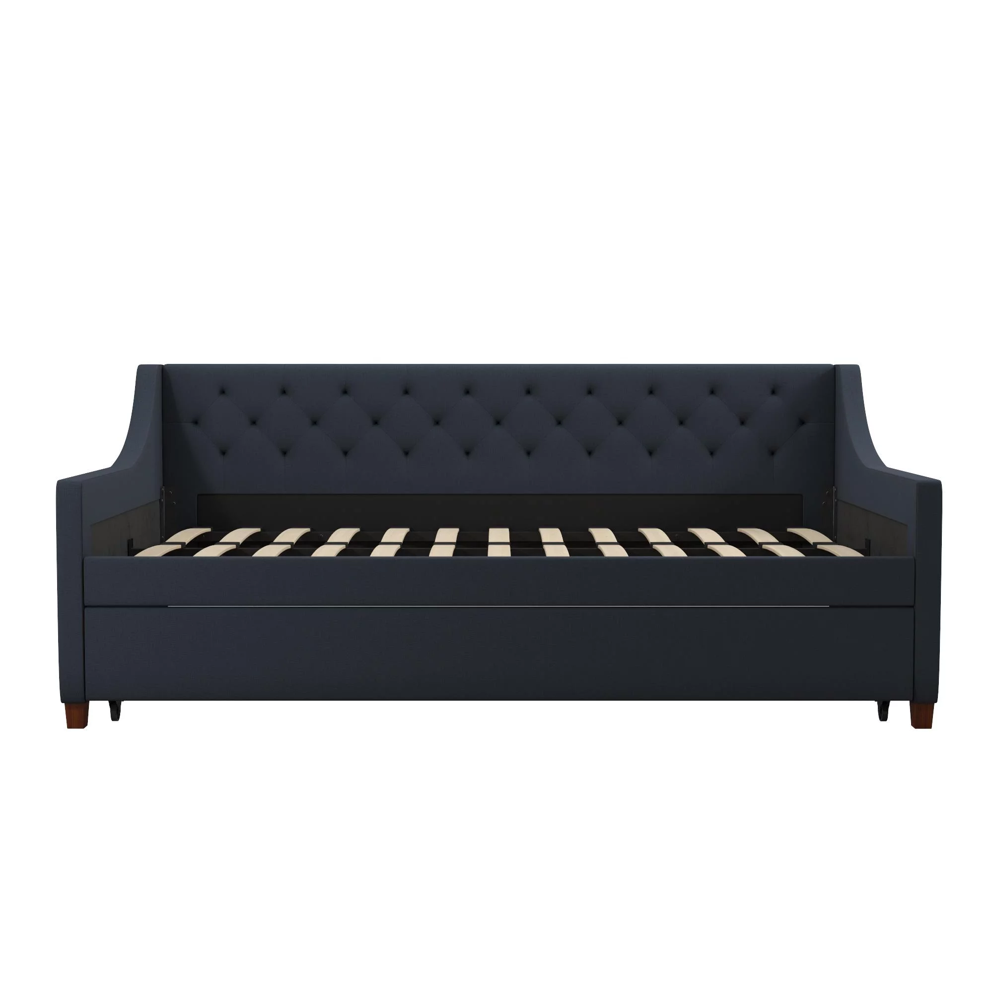 Novogratz Her Majesty Daybed and Trundle, Blue Linen