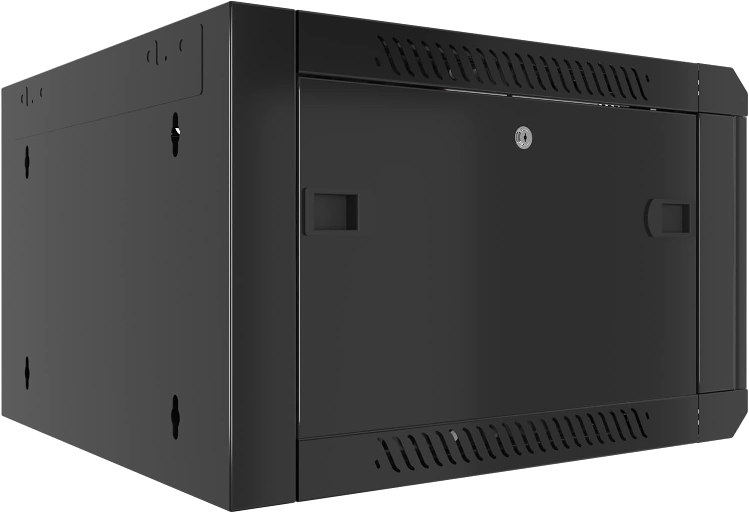 Wall Mount Server Rack Cabinet Locking Computer Cabinet Network Enclosure for Electronics Security Audio Video AV Equipment Data Rack 24-Inch Depth Server Cabinet (6U)