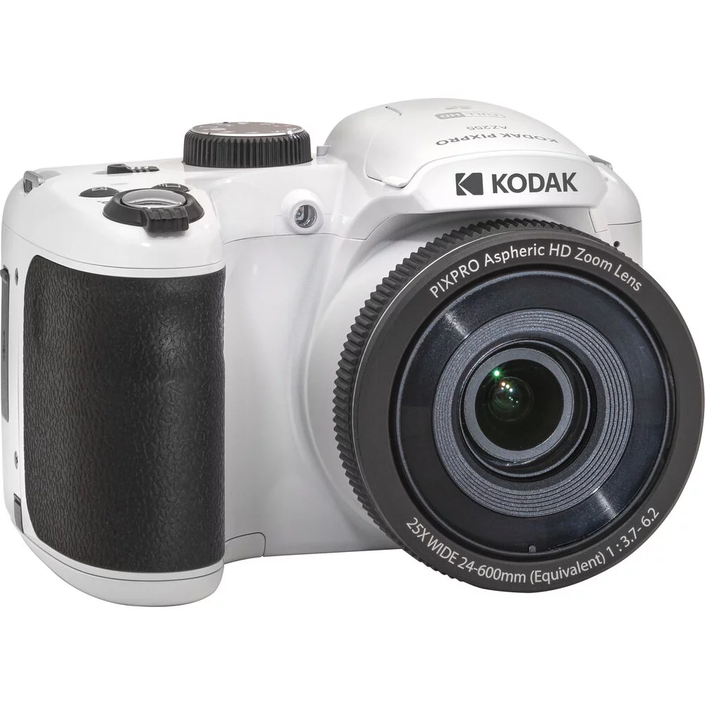 Kodak PIXPRO AZ255-WH 16MP Digital Camera 25x Optical Zoom 24mm Wide Angle Lens Optical Image Stabilization 1080P Full HD Video 3" LCD Vlogging Camera (White) - (Open Box) - Curated Treasures Market