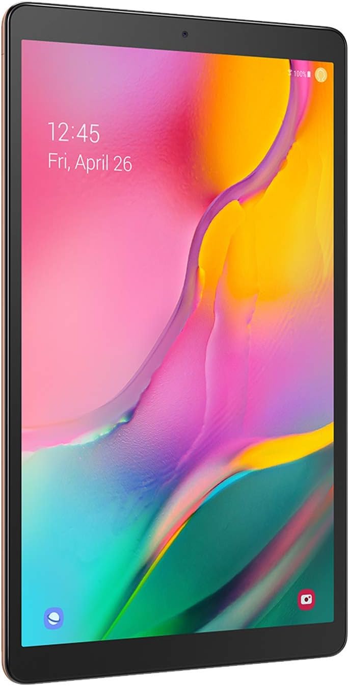 Samsung Galaxy Tab A 10.1" (2019, WiFi + Cellular) Full HD Corner-to-Corner Display, 32GB 4G LTE Tablet & Phone (Makes Calls) GSM Unlocked SM-T515, International Model (32 GB, Gold)