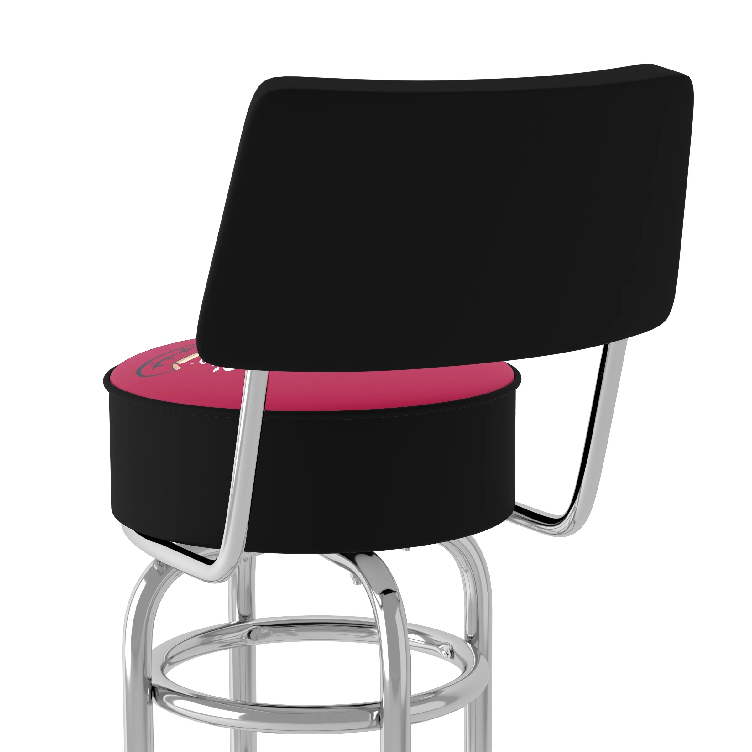 Trademark Gameroom Leinenkugel's Logo Bar Stool with Back Rest