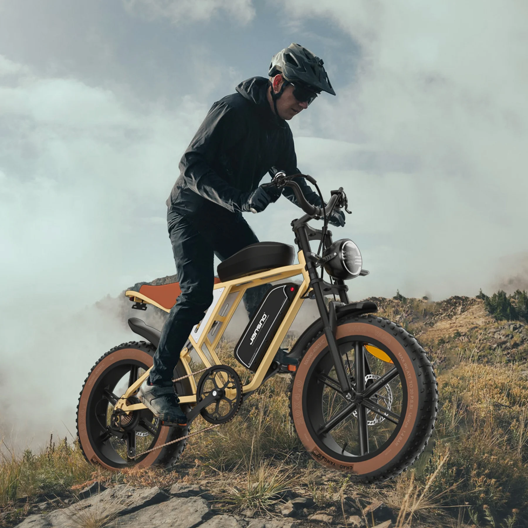 Buenhomino 4.0 20" Fat Tire Electric Bike for Adults, 750W Adults E Bike with Dual Li-Ion Battery 48V 14Ah & 48V 20Ah, Professional 7-Speed, Electric Mountain Bicycle Beach Bike Snow Bike Ebike