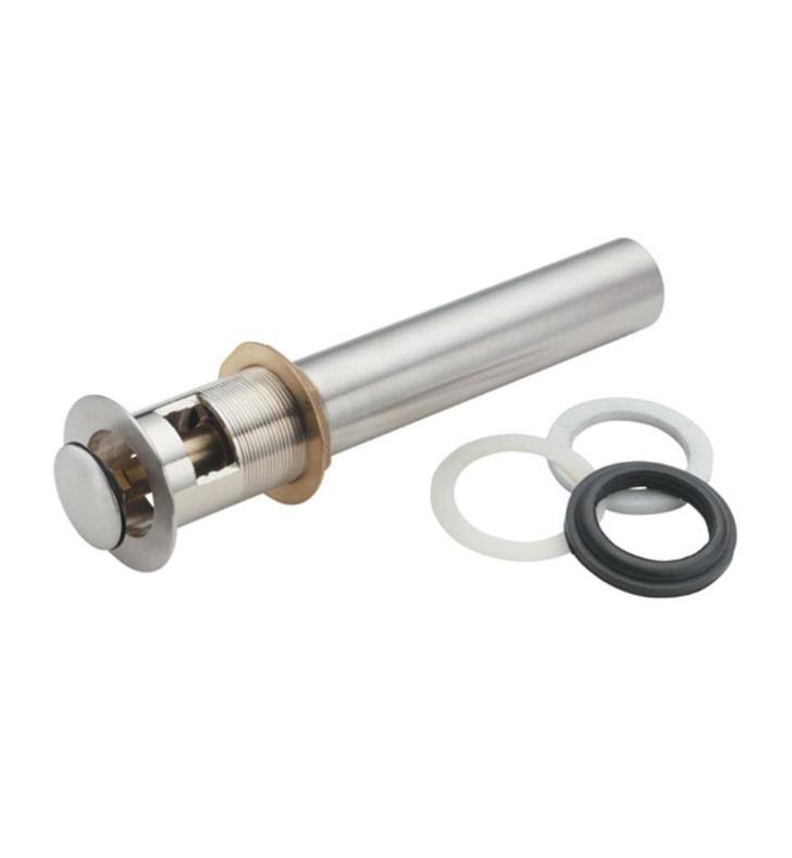 California Faucets Touch Style Pop-Up Drain Overflow Holes Polished Brass PVD 9050-PB