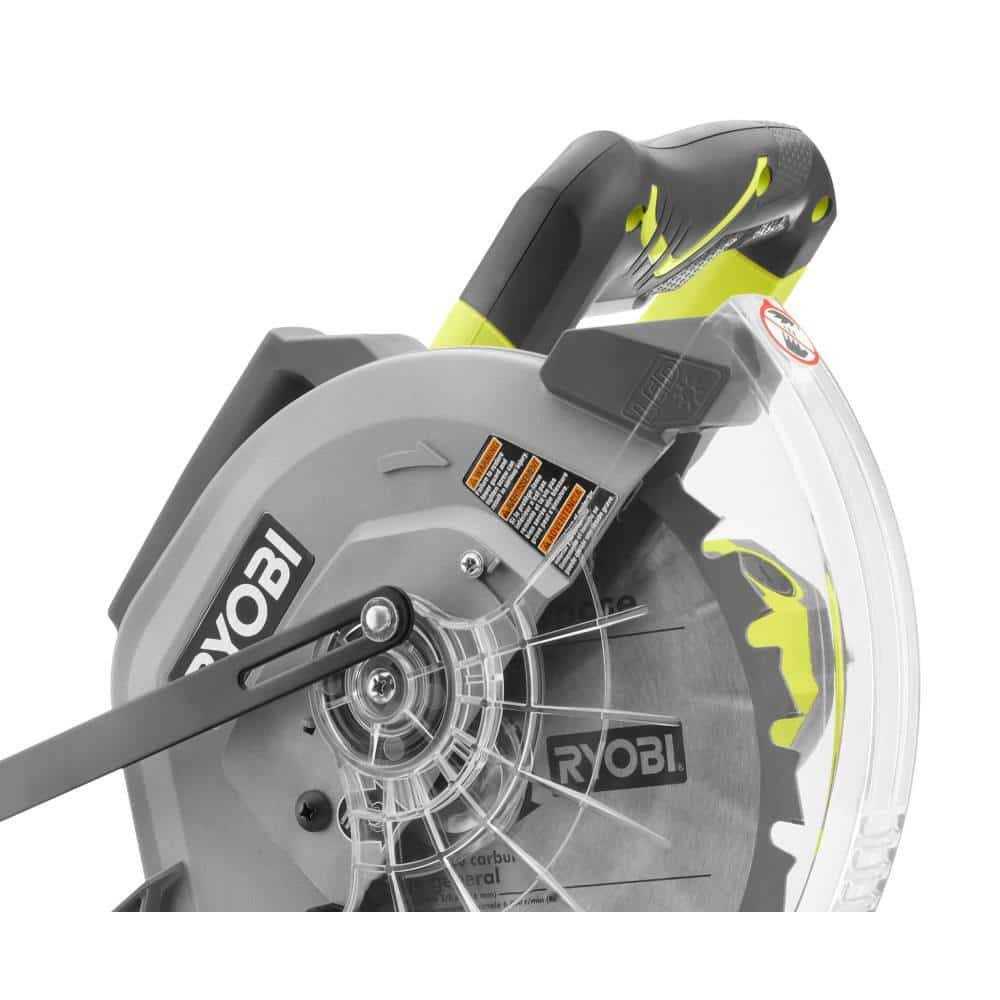 RYOBI 15 Amp 10 in. Corded Sliding Compound Miter Saw with 10 in. 40 Carbide Teeth Thin Kerf Miter Saw Blade - Shop Hardware Tools Online Store