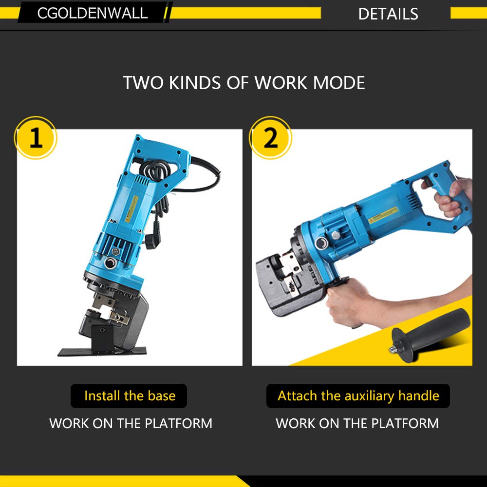 CGOLDENWALL Hydraulic Hole Puncher Electric Hydraulic Hole Punching Tool Hole Digger for Steel Plate Iron Plate Aluminum Plate CE&ROHS Certificate