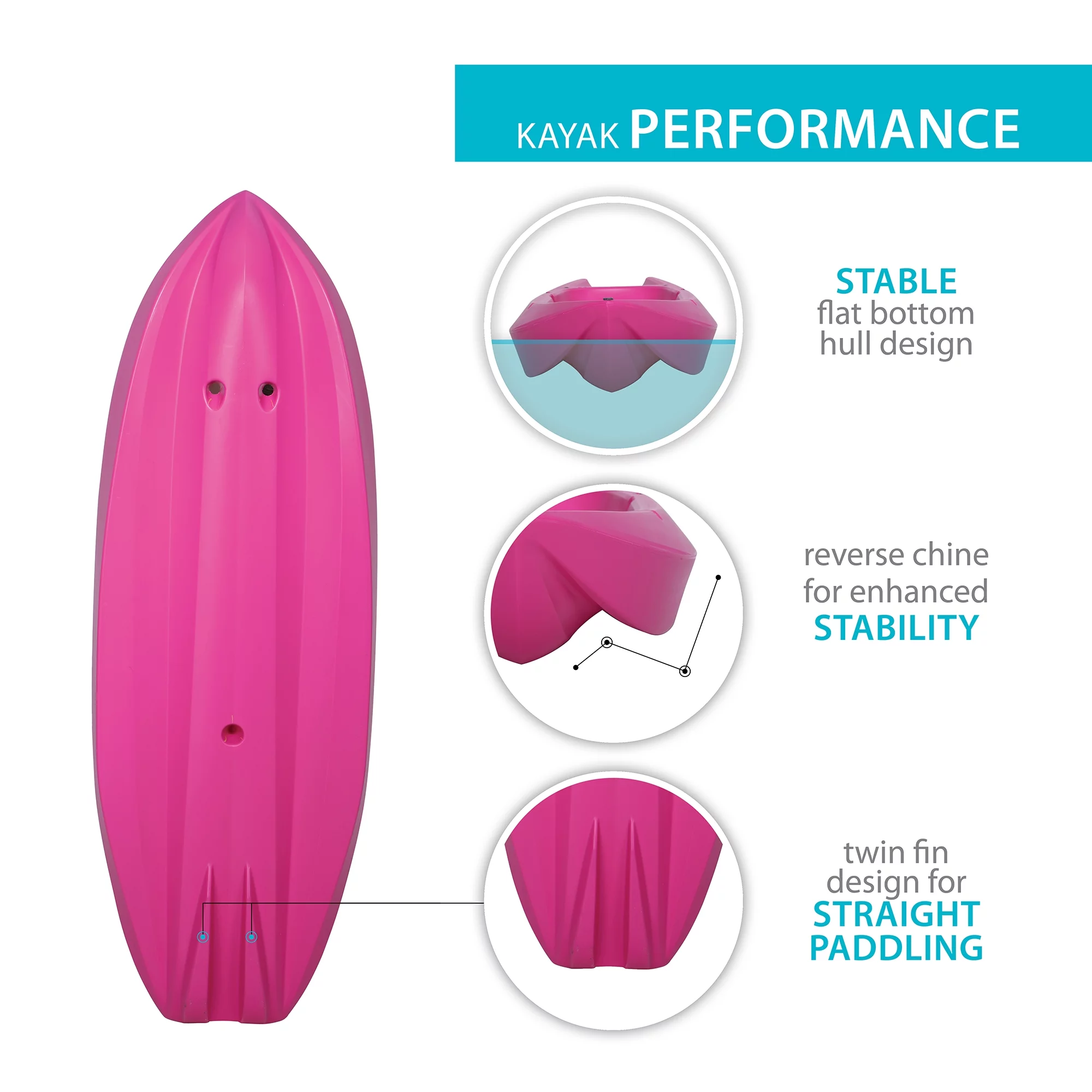 Lifetime Wave 6 ft Youth Kayak, Pink (90098)