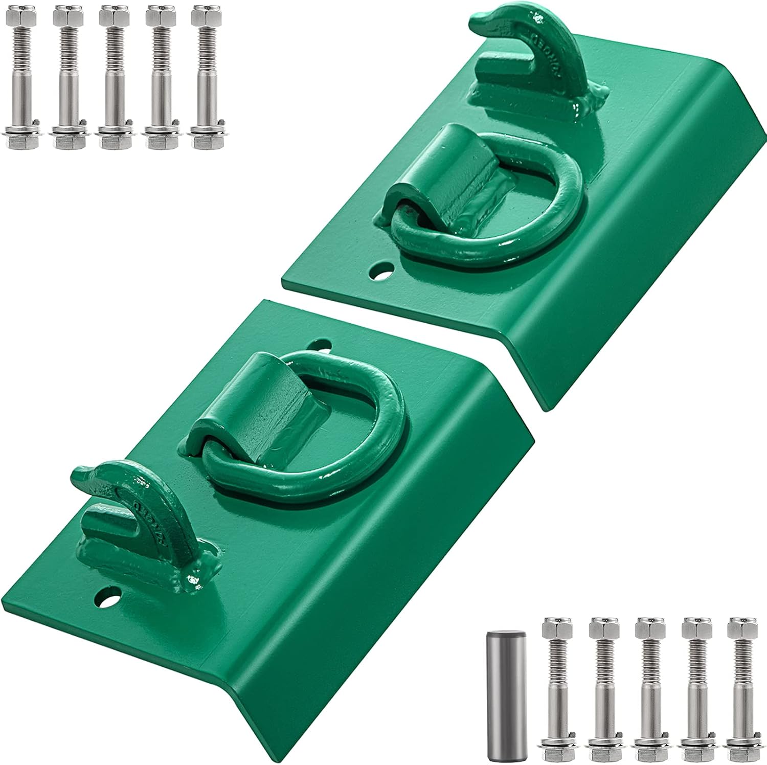 VEVOR Tractor Bolt on Hooks, 1/4" Bolt on Grab Hooks, 4700LBS G70 Forged Bolt on Hooks for Tractor Bucket with 1/2" Shackles, Work Well for Tractor Bucket, RV, UTV, Truck Hardware Included Pack of 2