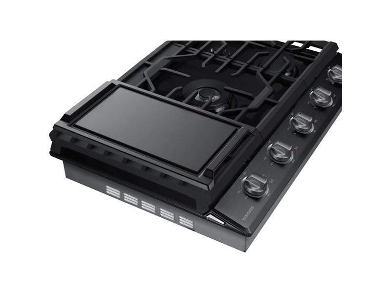 SAMSUNG 30" Built In Smart Gas Cooktop with Illuminated Knobs, 5 Burners