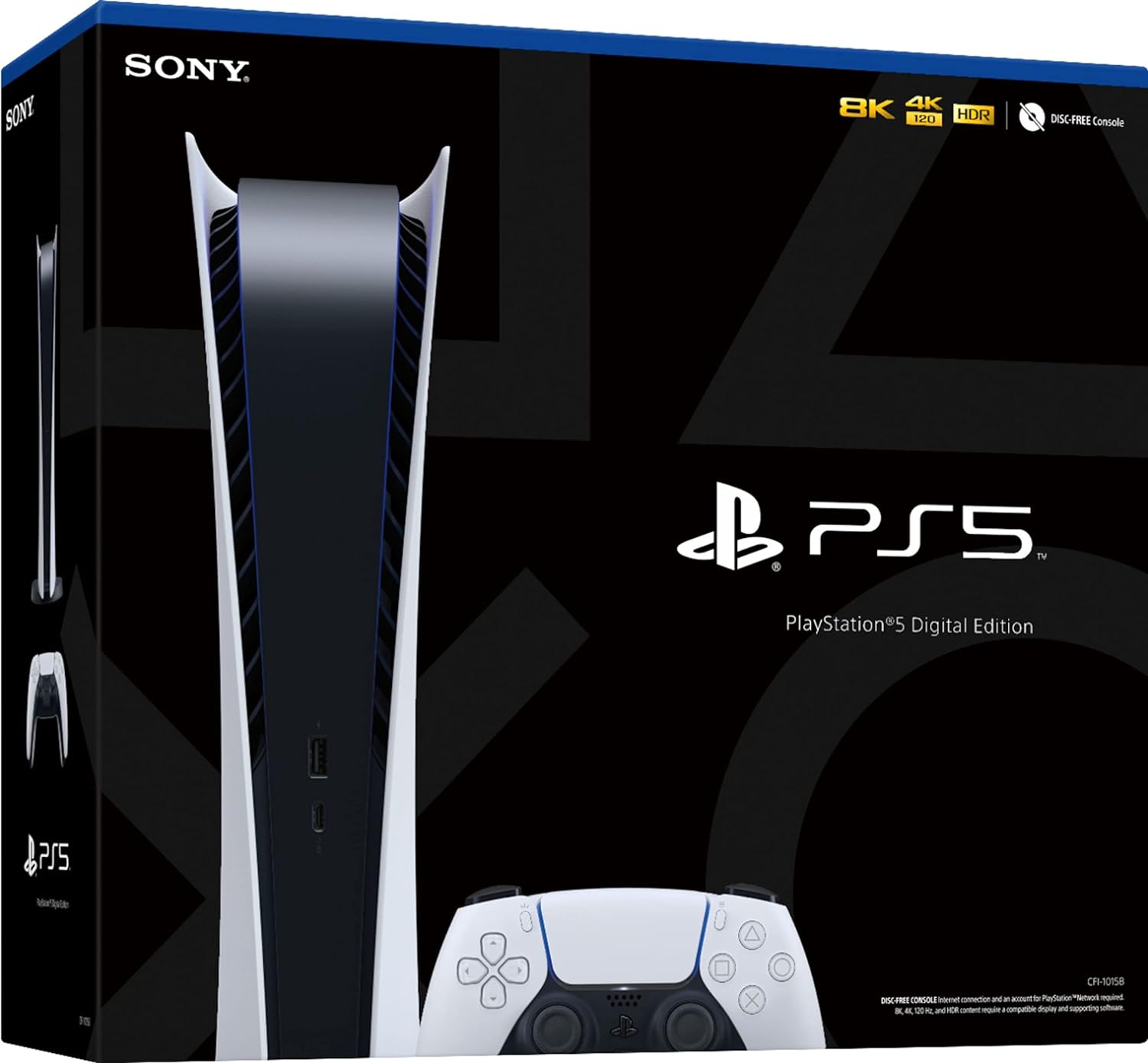 Sony Playstation 5 Digital Edition PS5 Console. (Disc `Free)