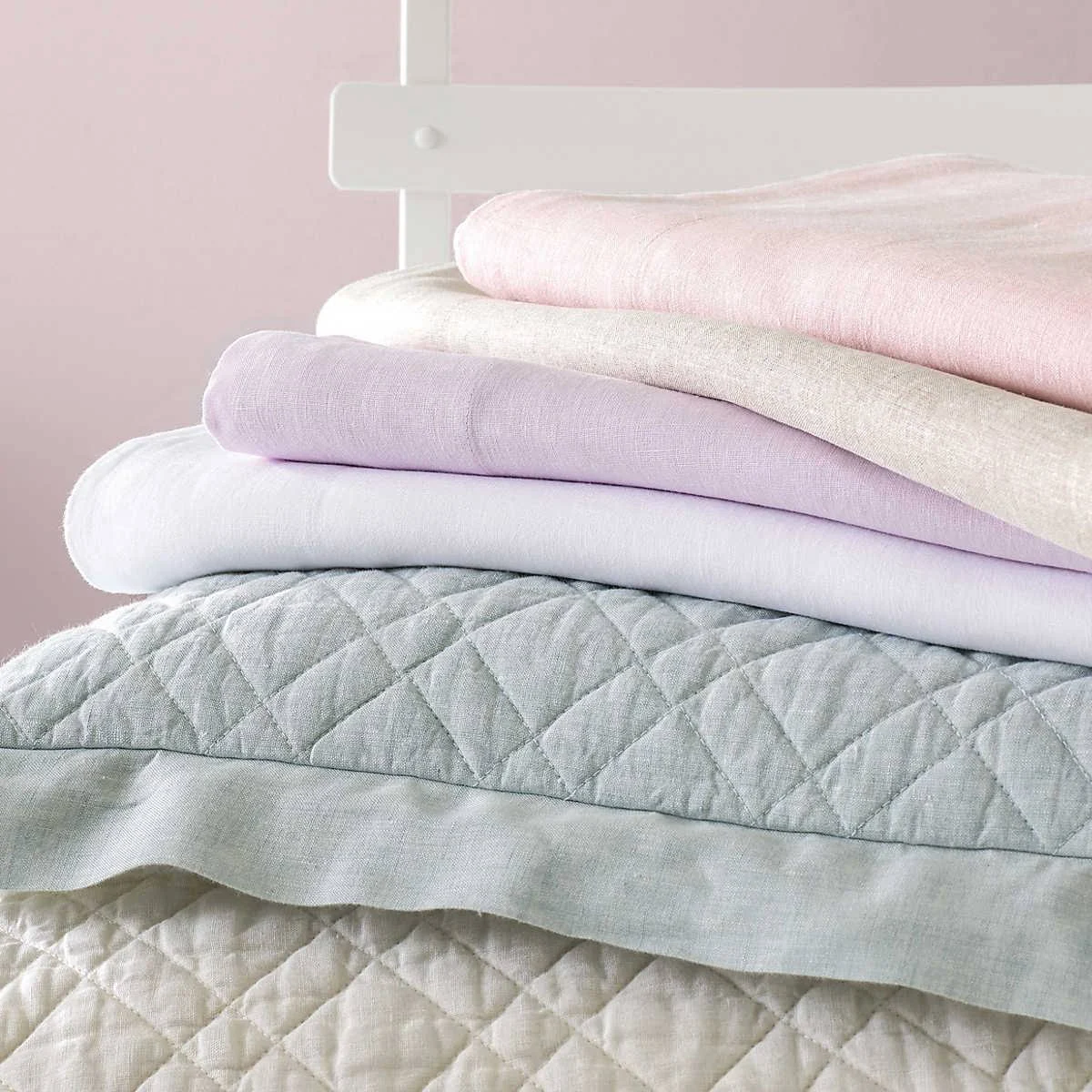 Pine Cone Hill Washed Linen Natural Quilt Twin