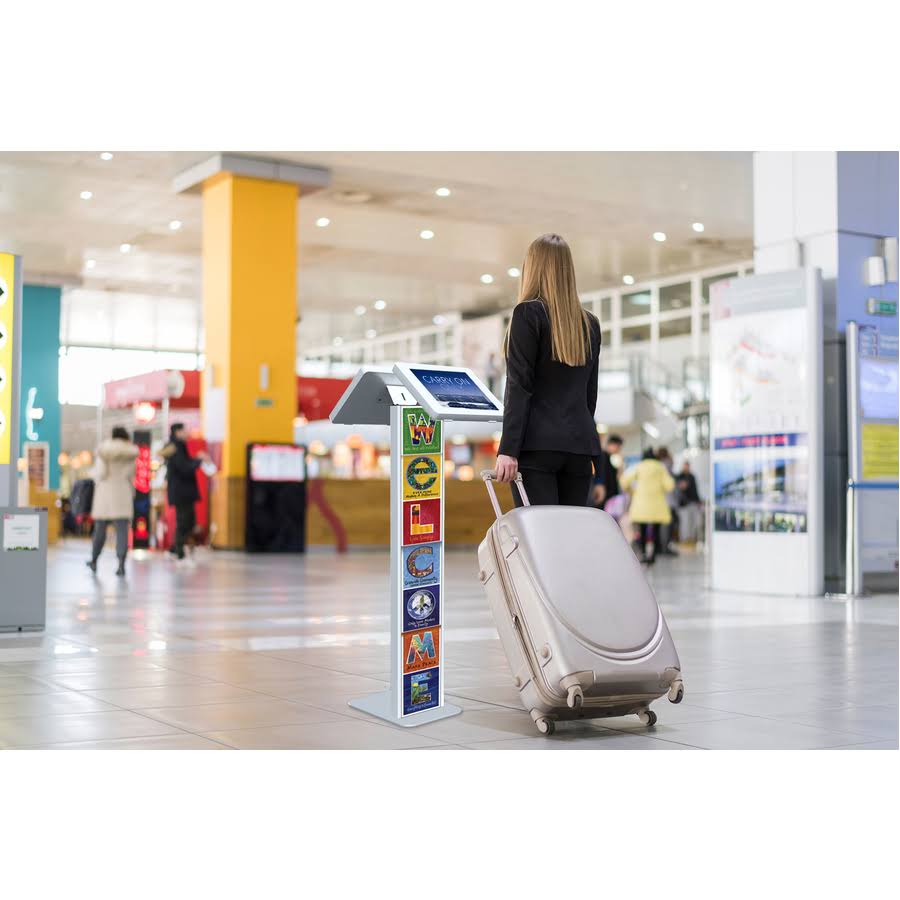 CTA Premium - Dual Enclosure Kiosk with Graphic Card Slot - Stand for 2 tablets
