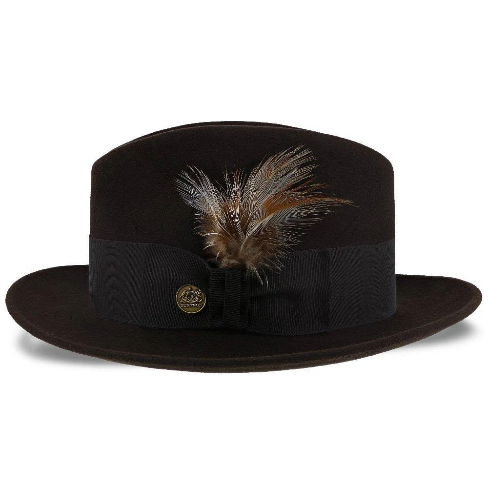 Stetson Saxon Fur Felt Fedora Hat: Size: 7 Caribou