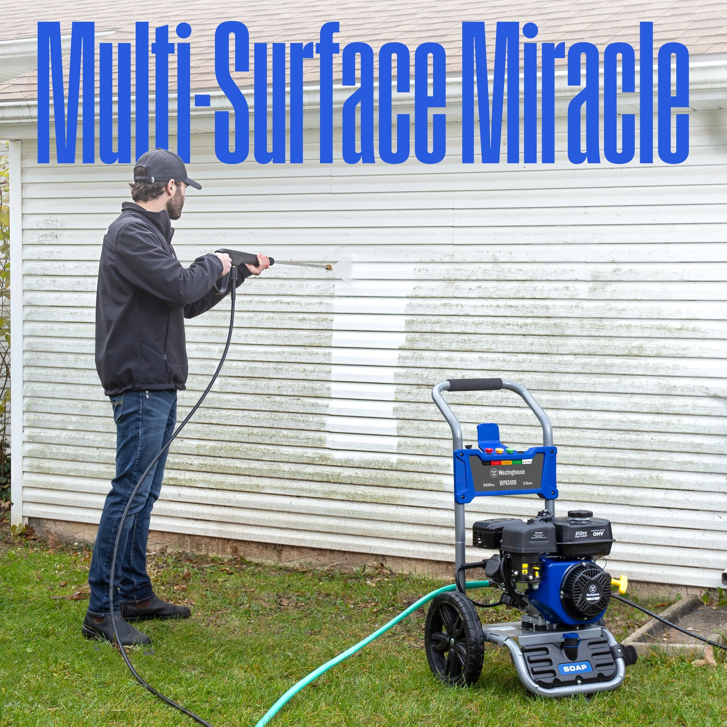 Westinghouse 2700-PSI, 2.3- GPM Gas Pressure Washer with 4 Nozzles & Soap Tank