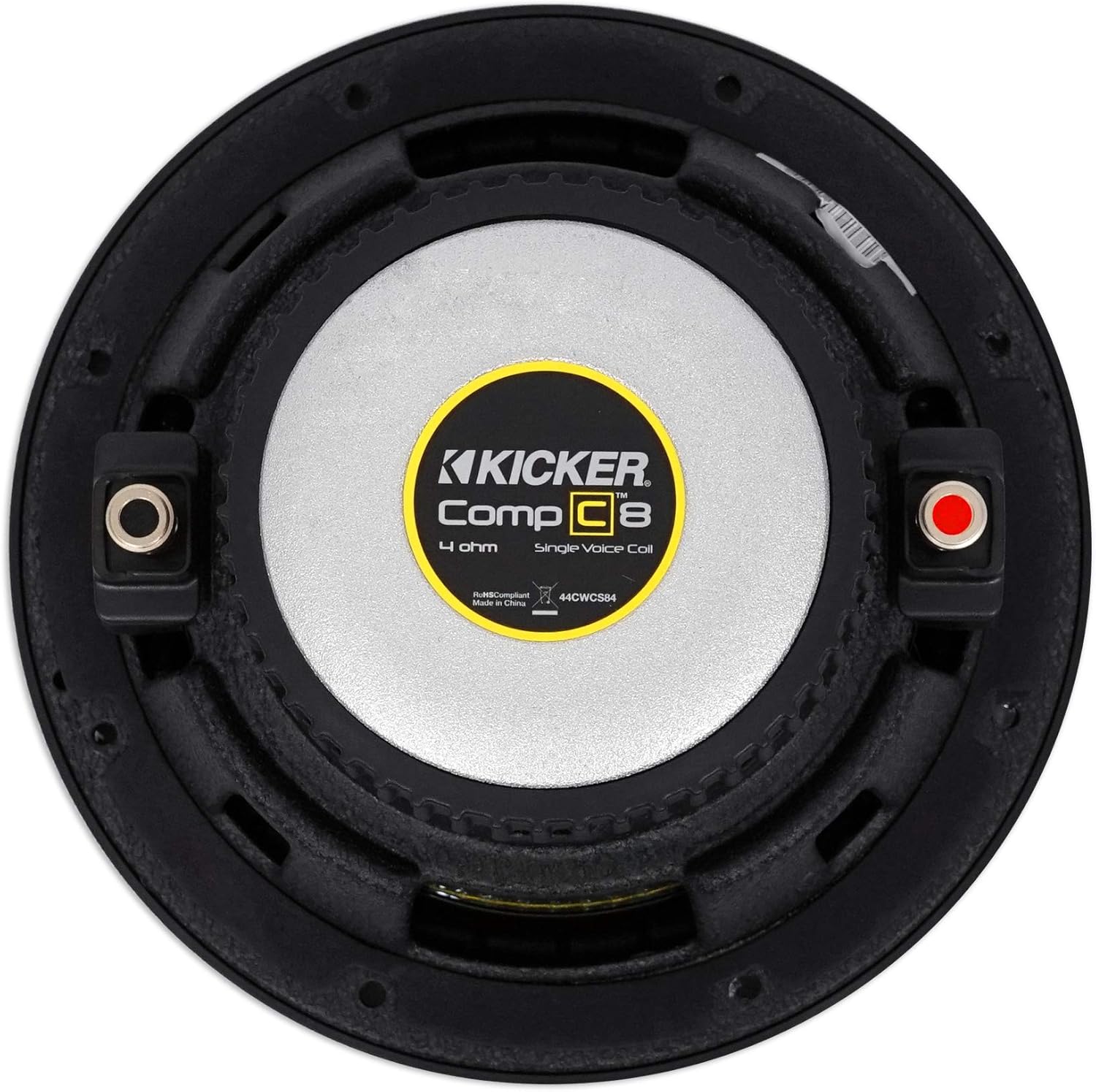 KICKER 44CWCS84 CompC 8 Inch 4 Ohm SVC 200 Watt RMS Power and 400 Watts Peak Power Dual Voice Coil Car Vehicle Audio Subwoofer, Black Pack of 2