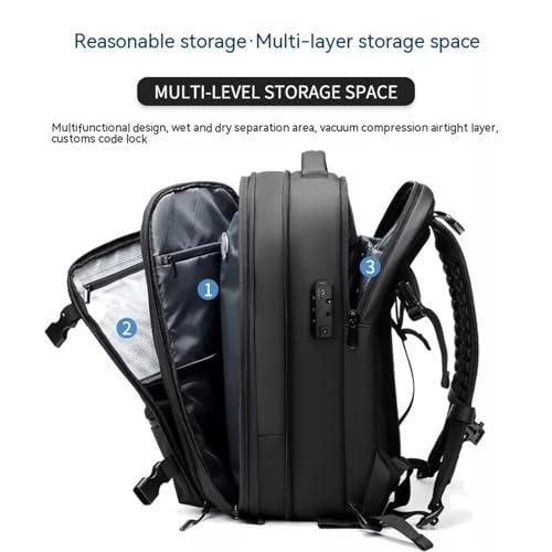 Sitiour Vacpack Backpack, Vacuum Backpack Travel, Travel Backpack with Vacuum System, 60L Expandable Vacuum Travel Bag