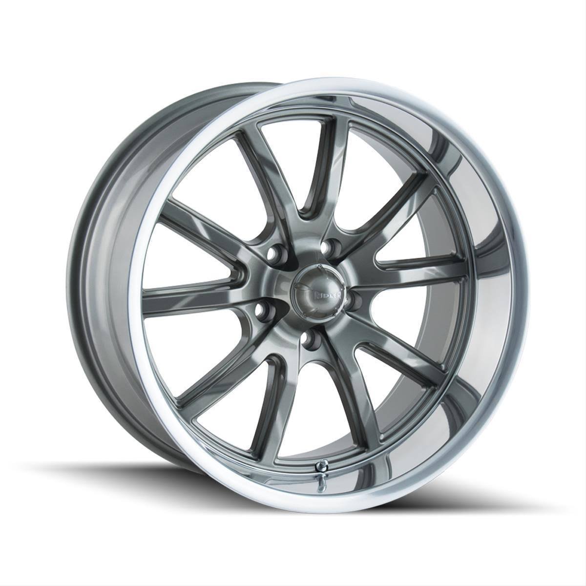 Ridler 650 Wheel 20x8.5 Grey Polished Lip 5x4.5 (5x114.3) 30mm Offset