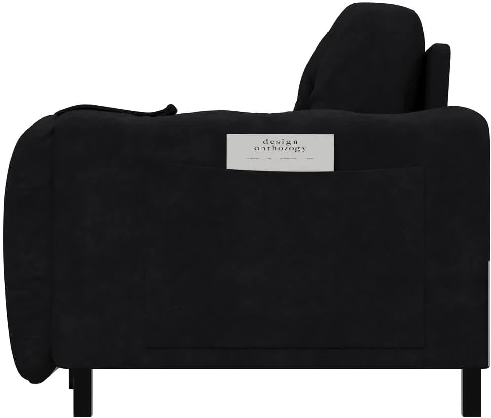 66.2" Sleep Sofa Bed Queen Size, Hydraulic System Pull Out Couch Bed, Sleeper Sofa  Loveseat with 2 Pillows, Modern Velvet Upholstered Couch for Living Room, Small Space, Apartment, Bedroom, Black - Curated Treasures Market
