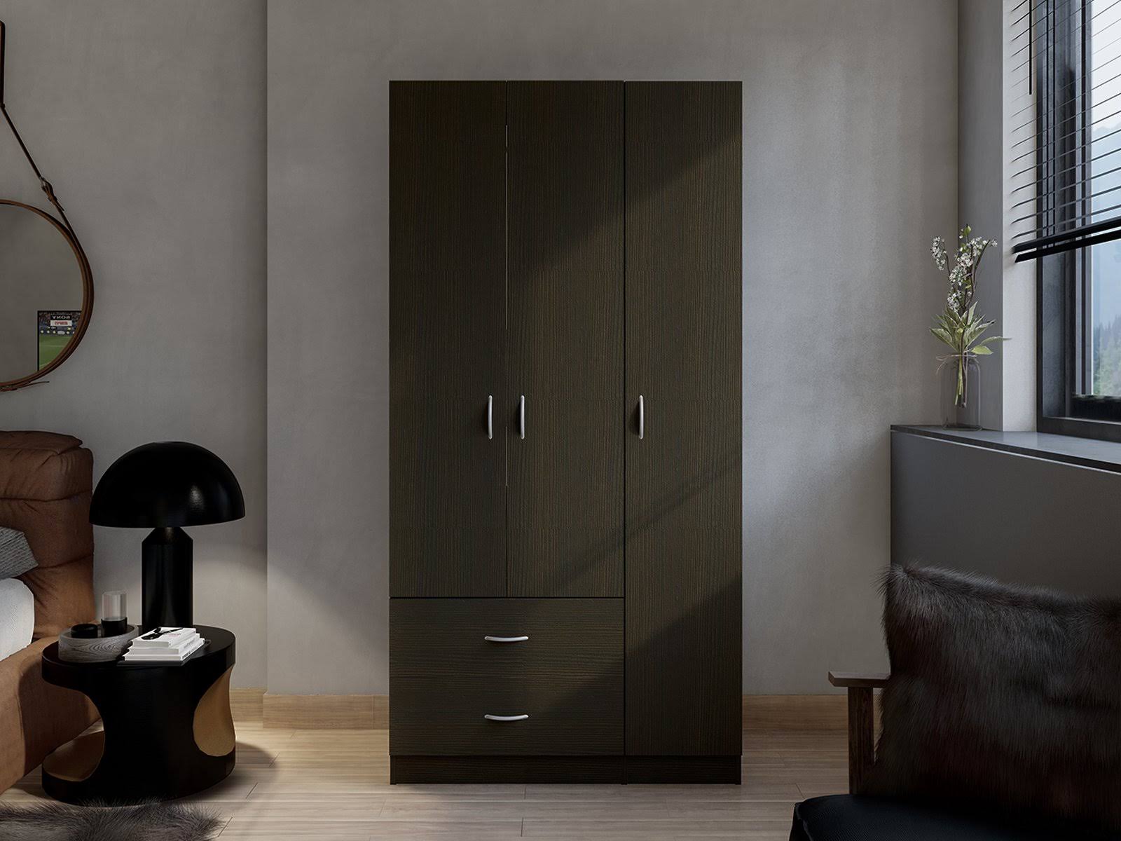 Eureka 3 Door Armoire Espresso