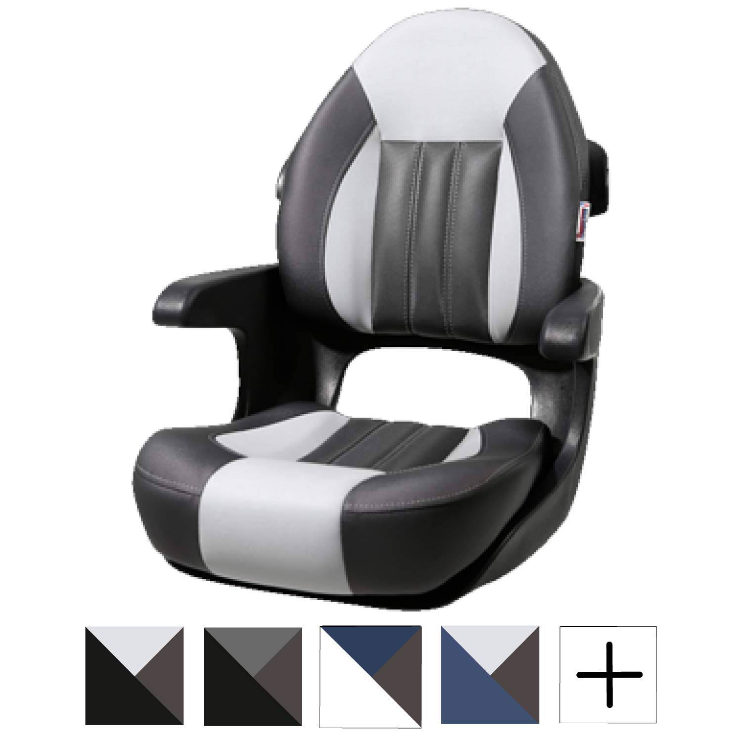 Tempress ProBax Captains Helm Boat Seat (Charcoal/Gray/Carbon)