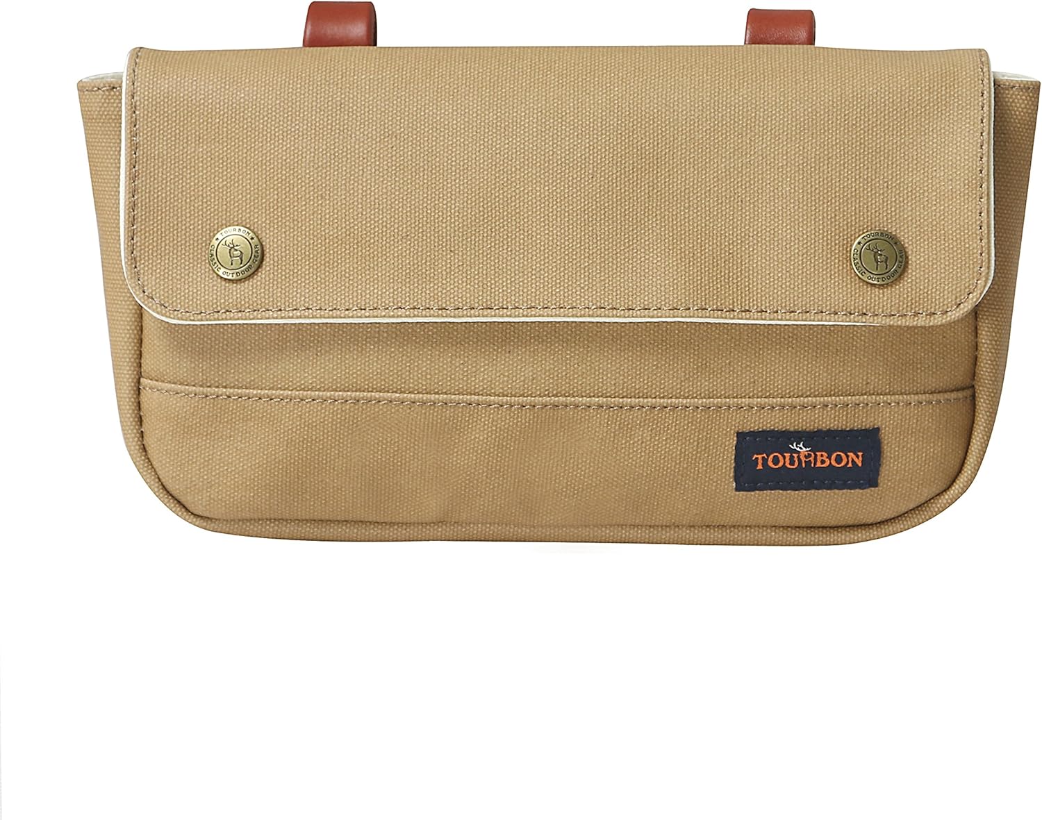 TOURBON Vintage Canvas Bike Panniers Bicycle Handlebar Bag
