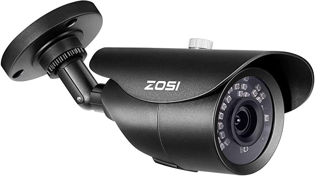 ZOSI H.265+ 8CH 5MP Lite Home Security Camera System Outdoor Indoor,5MP Lite CCTV DVR 8 Channel, 8pcs 1080P 1920TVL Surveillance Bullet Cameras,80ft Night Vision,Motion Alerts,Remote Access(No HDD)