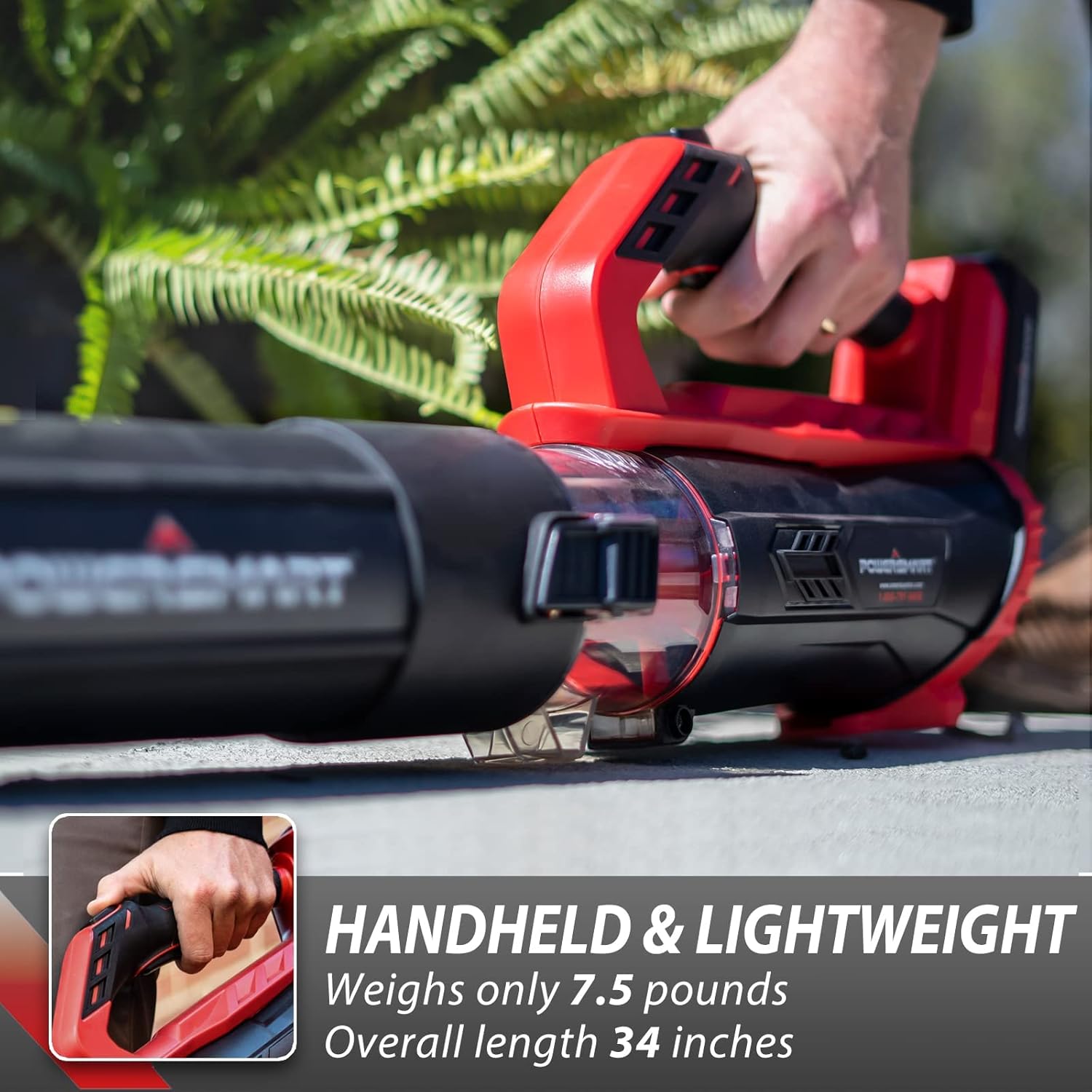 PowerSmart Leaf Blower Cordless with 2 X 2.0 Battery & Charger, 350CFM 85MPH Variable-Speed Control, 20V Electric Blower, Lightweight for Yard Cleaning, Dust, Debris, Snow