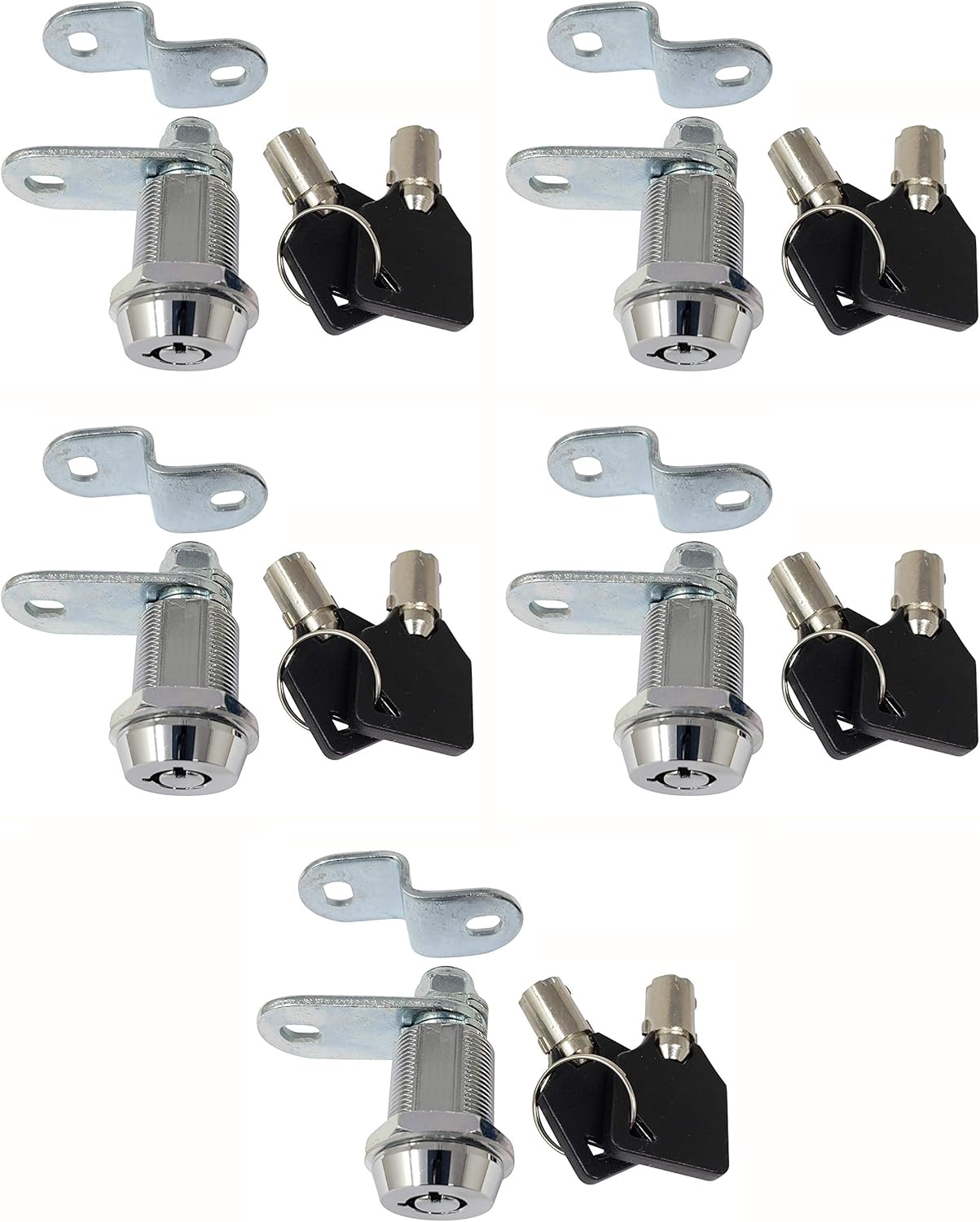 Fulcrum Premium 7/8 Inch RV Compartment Locks - 7/8" Pack of 5 - Cabinet Locks - RV Storage Locks - Utility Cam Locks (5, 7/8 Inch) Pack of 2
