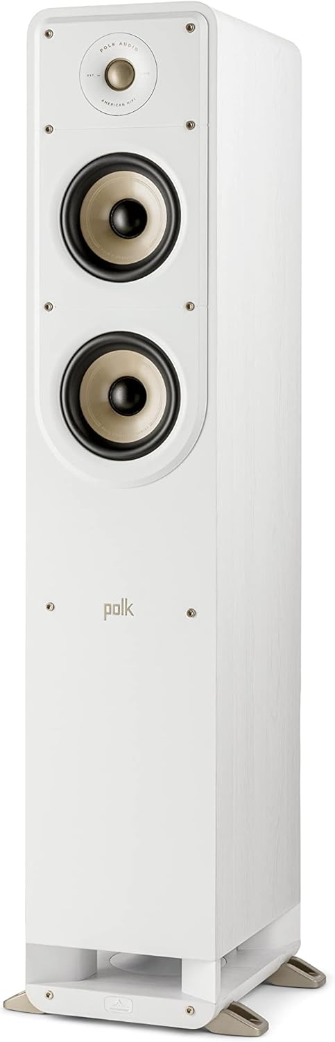 Polk Signature Elite ES50 Tower Speaker - Hi-Res Audio Certified and Dolby Atmos & DTS:X Compatible, 1" Tweeter & (2) 5.25" Woofers, Power Port Technology for Effortless Bass, Stunning Black