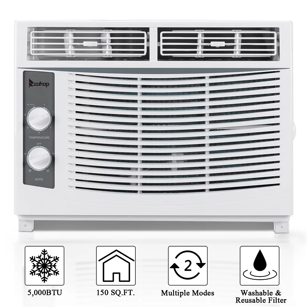 Zimtown 5000 BTU 115V Window-Mounted Compact Air Conditioner , White