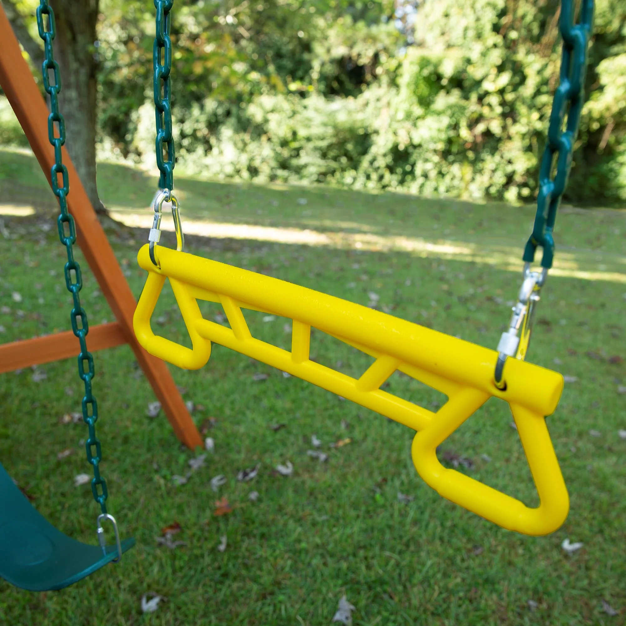 Gorilla Playsets 01-1105 Basic Swing Set with Two Swings, Trapeze Swing, and Slide