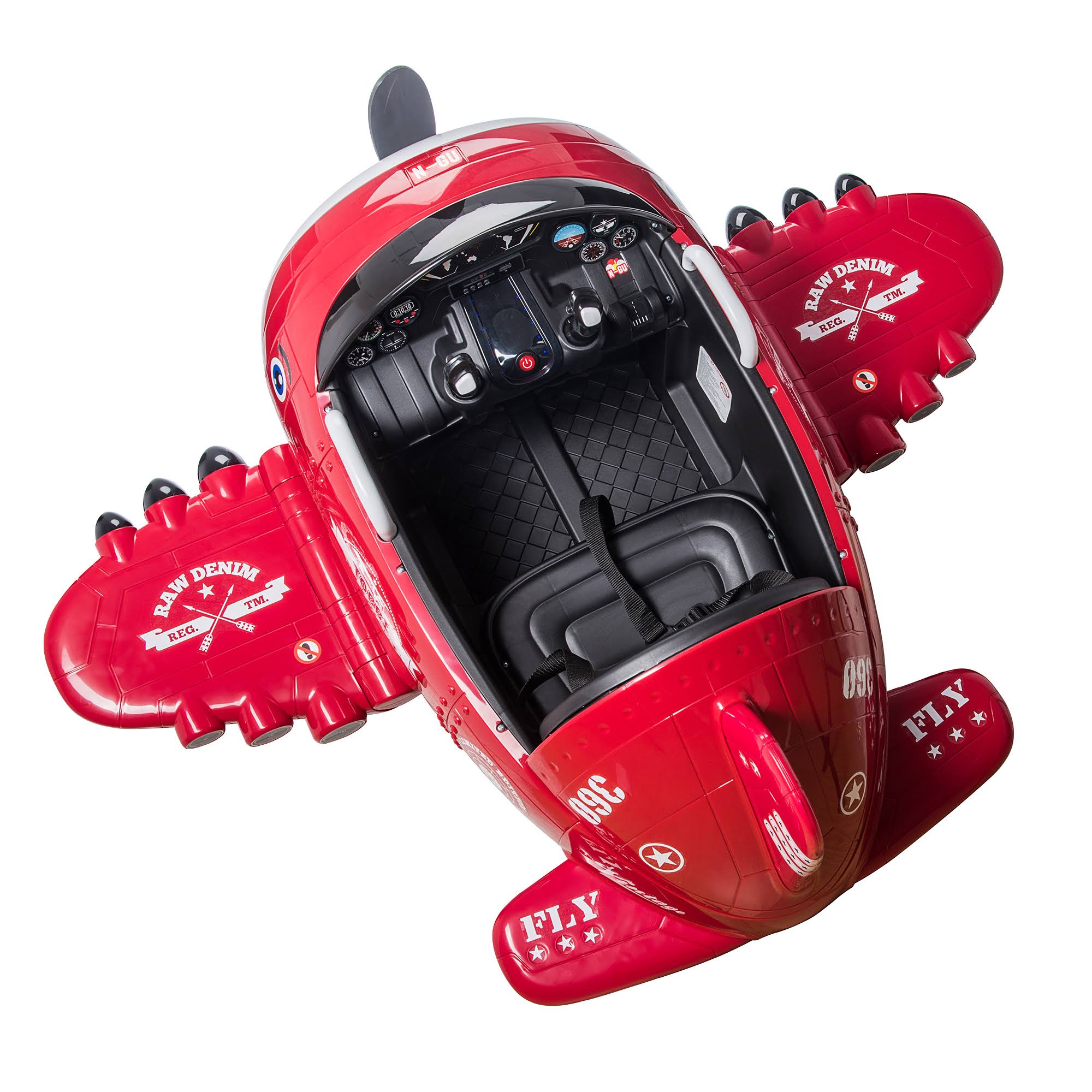 Children’s Electric Ride on Toy Plane Car Tobbi Color: Red