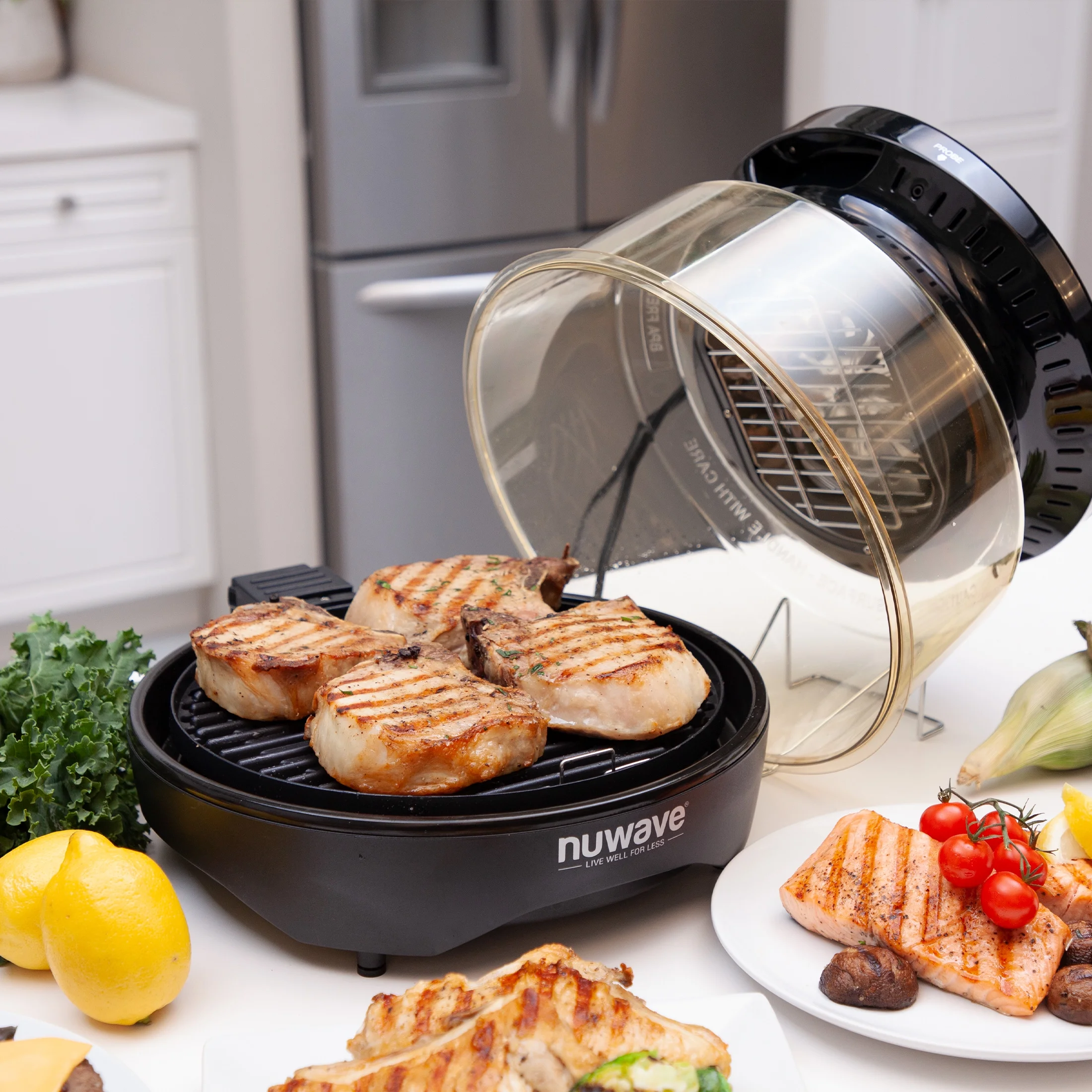 Nuwave  Primo Air Fryer Toaster Oven, New Countertop Toaster Oven Convection Top & Grill for Surround Cooking, Cook Frozen or Fresh, Broil, Bake