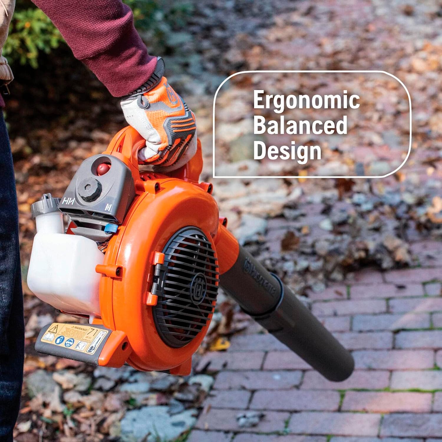 Husqvarna 125BVx Gas Leaf Blower, 28-cc 1.1-HP 2-Cycle Handheld Leaf Blower Vacuum Kit with Mulcher and Vac Bag, 470-CFM, 170-MPH, 12.5-N Powerful Clearing Performance and Ergonomic Design