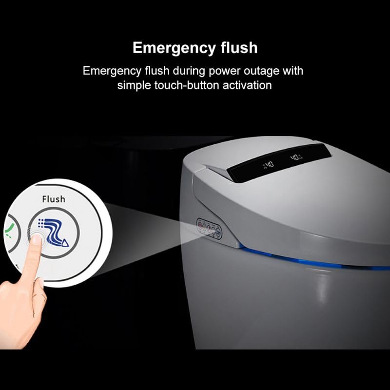 Homary Modern Smart Toilet, One-Piece 1.27 GPF Toilet Intelligent Elongated Bidet Toilet Auto Flush, Foot Sensor Operation, Heated Seat, Warm Water and Dry, Air Dryer, Digital Display