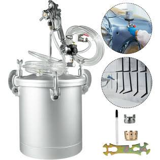 VEVOR 2.5 Gallon Pressure Pot Air Paint 2.0mm Nozzle 10L High Spray Painting 2 Hose